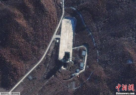  朝鮮宇宙空間技術委員會發言人說，朝鮮將于本月10日至29日間發射衛星。圖為國外媒體近日公布的俯瞰朝鮮衛星發射場照片。 