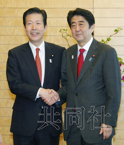 安倍訪美前晤公明黨黨首就多項議題統一思想